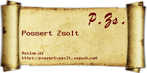 Possert Zsolt névjegykártya